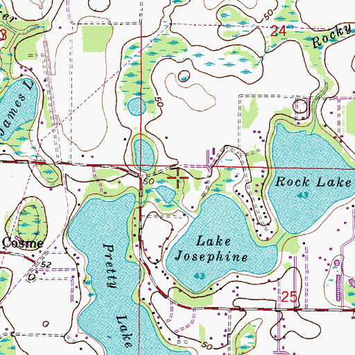 Topographic Map of Hidden Lake, FL
