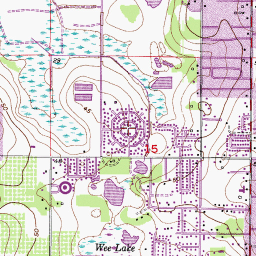 Topographic Map of High View Terrace, FL