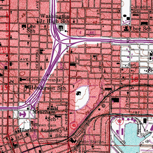 Topographic Map of Highburg, FL