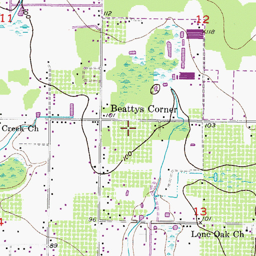 Topographic Map of Highland Country Estates, FL