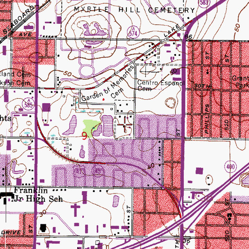 Topographic Map of Highland Estates East, FL