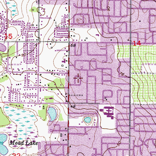 Topographic Map of Highland Grove Estates, FL