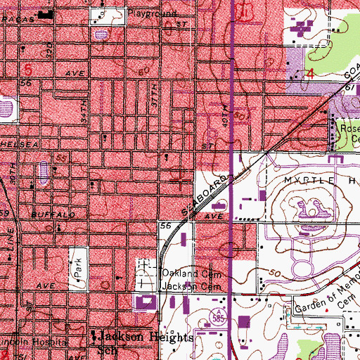 Topographic Map of Highland View, FL
