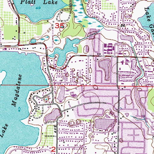 Topographic Map of Highlands Oaks, FL