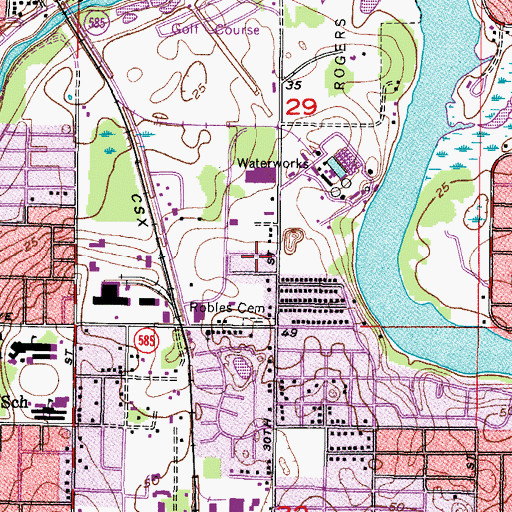 Topographic Map of Hill Top Heights, FL