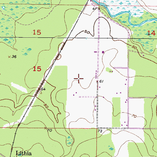 Topographic Map of Hinton Ranch, FL