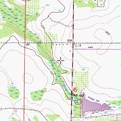 Topographic Map of Hiscock Acres, FL