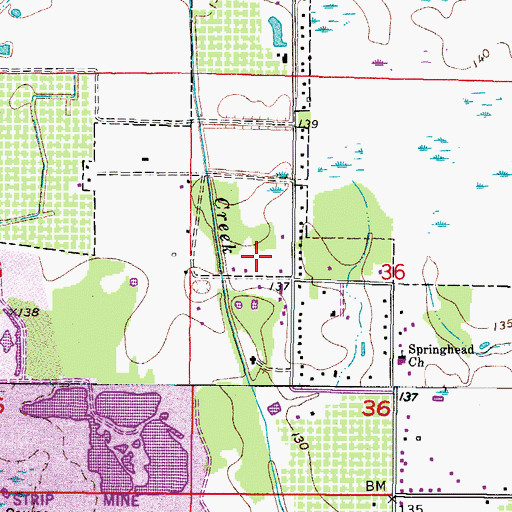 Topographic Map of Hobby, FL