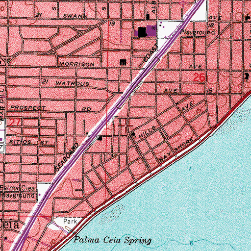 Topographic Map of Holden, FL