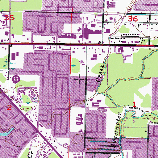 Topographic Map of Holiday Village, FL