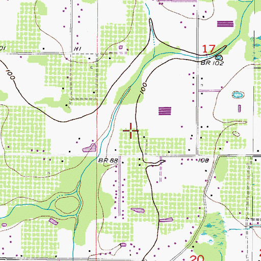 Topographic Map of Holloway Creek, FL