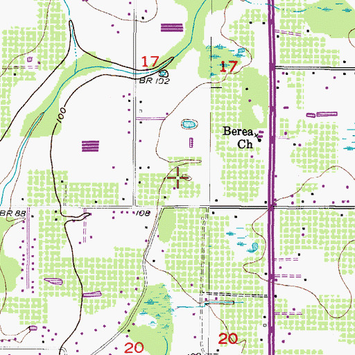 Topographic Map of Holloway Plantation, FL