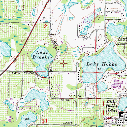 Topographic Map of Holly Lane, FL