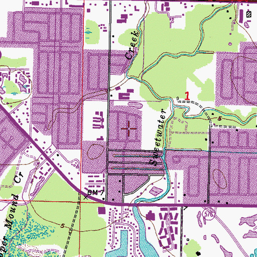 Topographic Map of Holly Park, FL