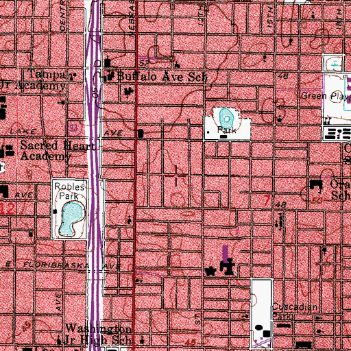 Topographic Map of Homestead, FL