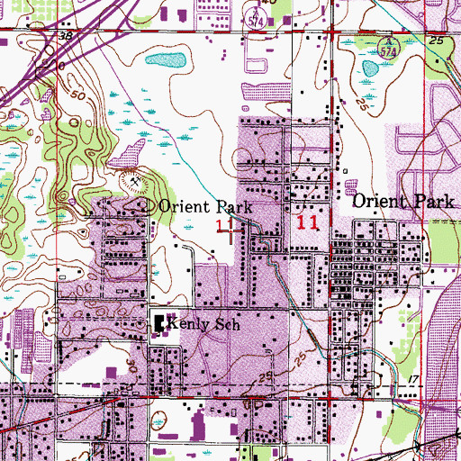 Topographic Map of Hope Park Community, FL