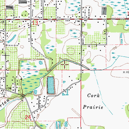 Topographic Map of Horn Acres, FL