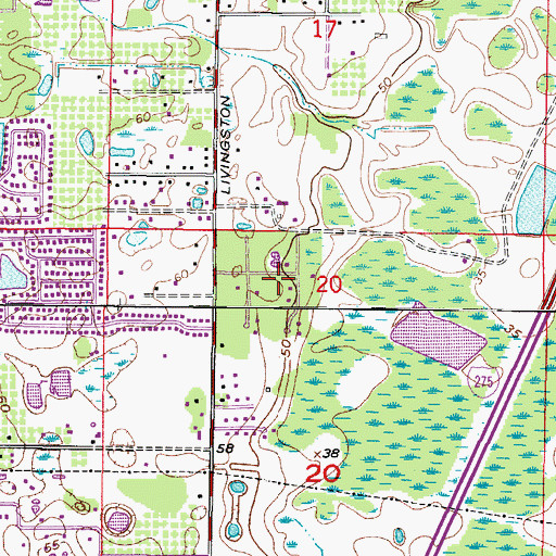 Topographic Map of Hounds Run, FL