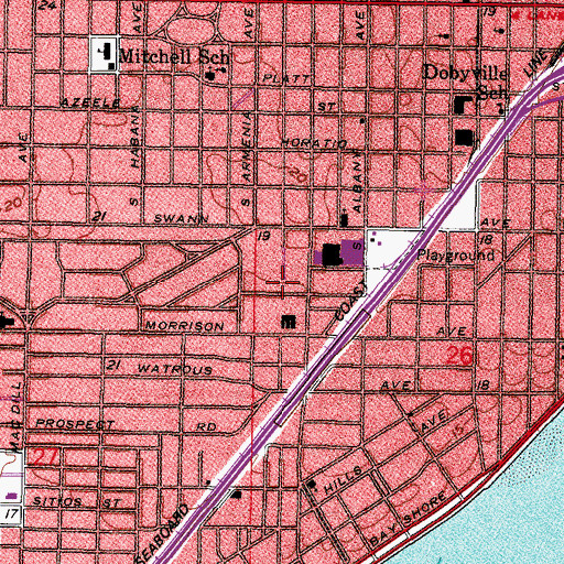 Topographic Map of Howard Terrace, FL