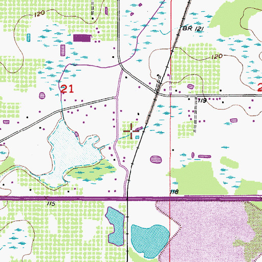 Topographic Map of Howell Estates, FL