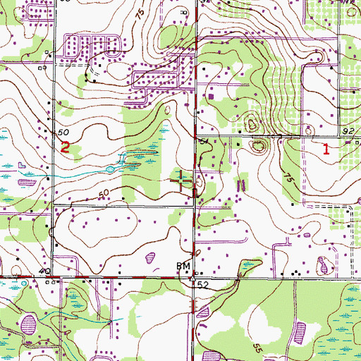 Topographic Map of Hunter Place, FL