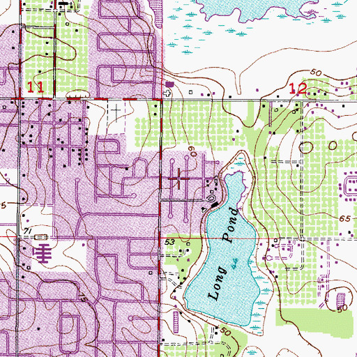 Topographic Map of Hunters Cove, FL