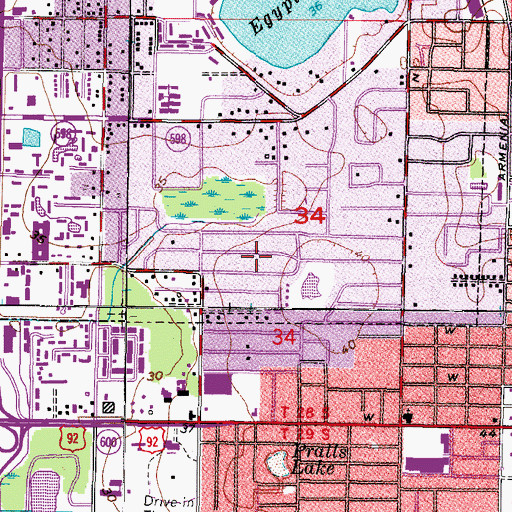 Topographic Map of Idle Grove Park, FL