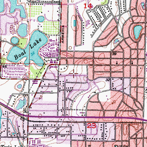 Topographic Map of Imperial Estates, FL