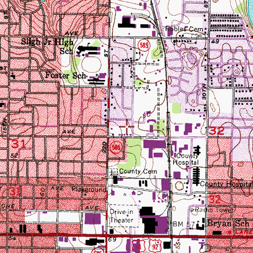 Topographic Map of Independence Square, FL