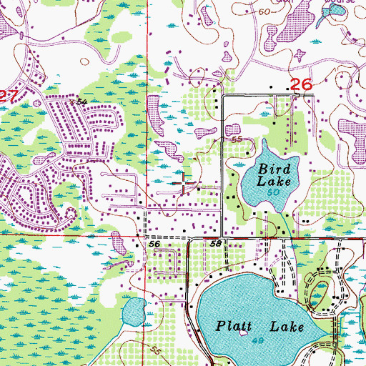 Topographic Map of Indian Mound Village, FL