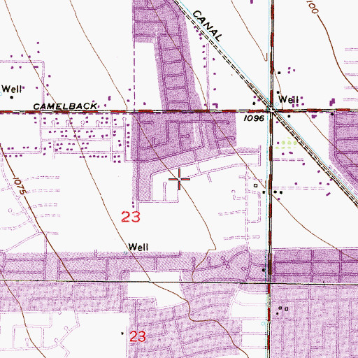 Topographic Map of Dunhill Meadows, AZ
