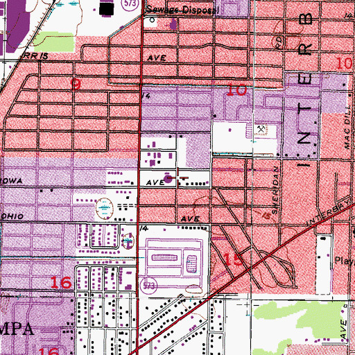 Topographic Map of Interbay, FL