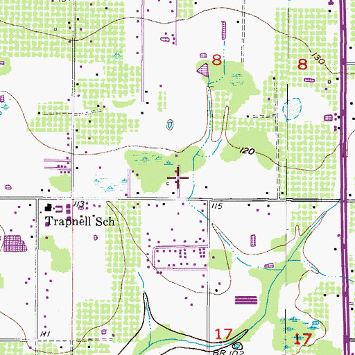 Topographic Map of Isabel Estates, FL
