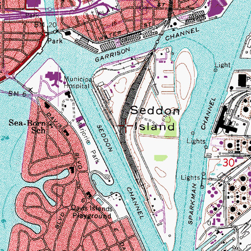 Topographic Map of Island Homes, FL