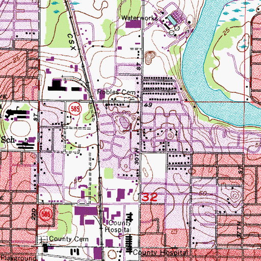 Topographic Map of Ivinell, FL