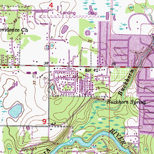 Topographic Map of Ivy Estates, FL