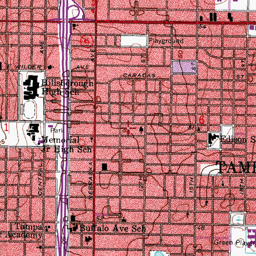 Topographic Map of Jackson Block, FL