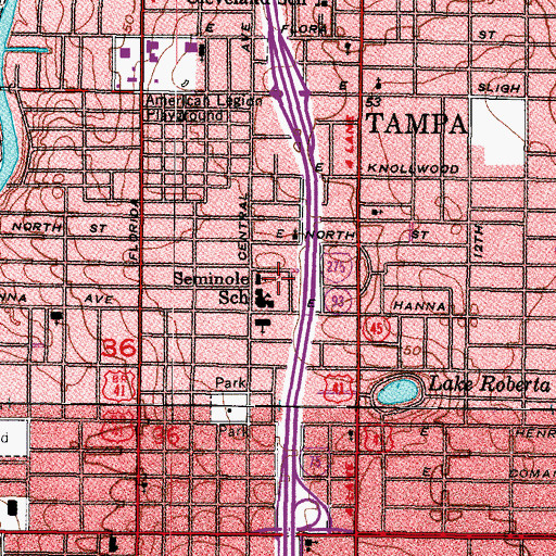 Topographic Map of Jackson Court, FL