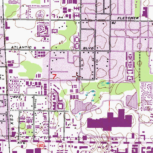 Topographic Map of James E Ferrari Estates, FL