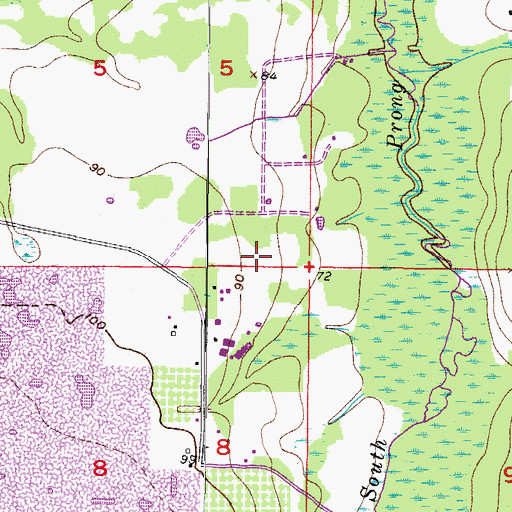 Topographic Map of Jameson Farms, FL