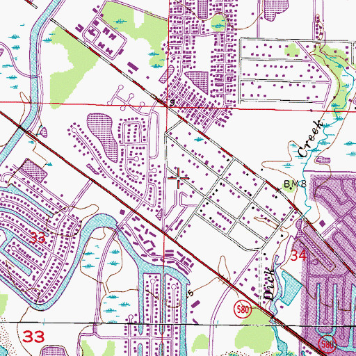 Topographic Map of Jane Terrace, FL