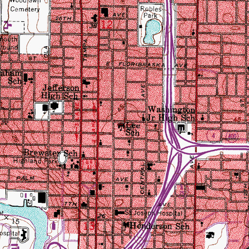 Topographic Map of Jensen Place, FL