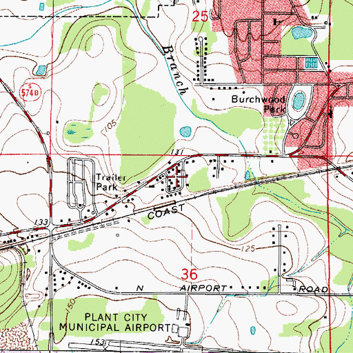 Topographic Map of Jenson Heights, FL