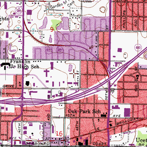 Topographic Map of Jessie Heights, FL