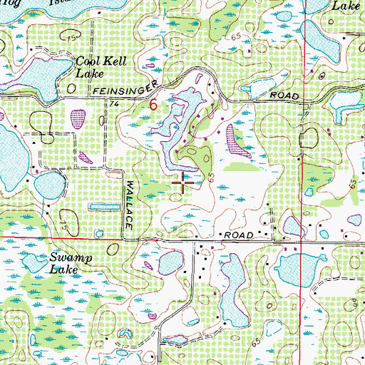 Topographic Map of Jessies Place, FL