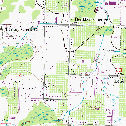 Topographic Map of Joannas Reserve, FL