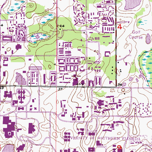 Topographic Map of John Knox Village, FL