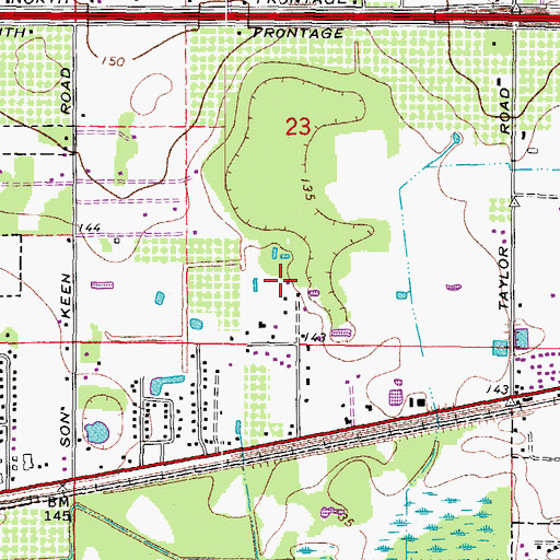 Topographic Map of Jones Colony Acres, FL