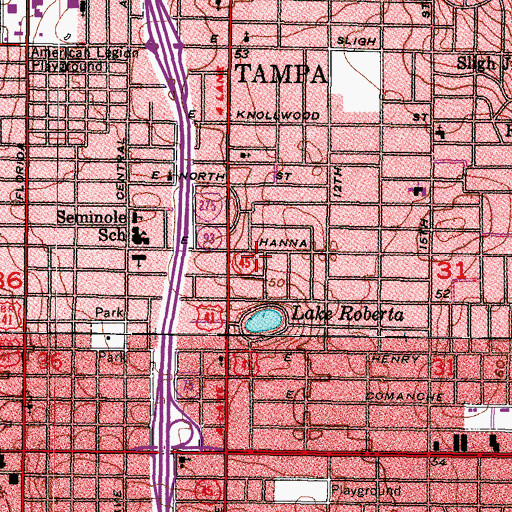Topographic Map of Jones Estates, FL