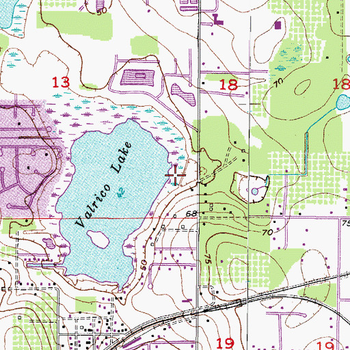 Topographic Map of Jordan Oaks, FL